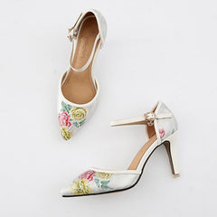 Fashion pointed stiletto high heel super size code White