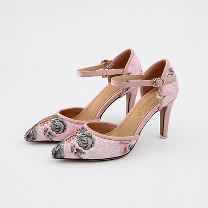 Fashion pointed stiletto high heel super size code Pink