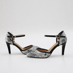 Fashion pointed stiletto high heel super size code Black