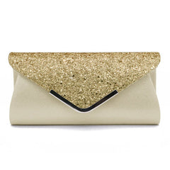 Fashion PU Sequined Clutch Stylish Women's Bag Gold