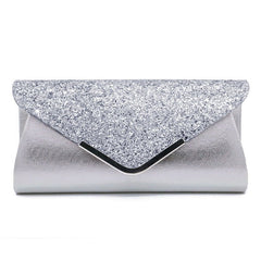 Fashion PU Sequined Clutch Stylish Women's Bag Silver