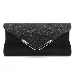 Fashion PU Sequined Clutch Stylish Women's Bag Black