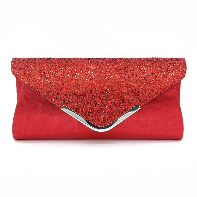 Fashion PU Sequined Clutch Stylish Women's Bag Red