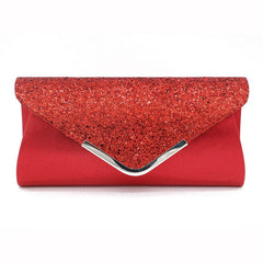 Fashion PU Sequined Clutch Stylish Women's Bag Red