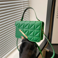 Fashion Rhombus Portable Crossbody Small Square Bag with Clutch Orange