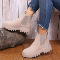 Fashion Short Martin Boots For Women Creamy White