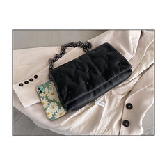 Fashion Simple Single Shoulder Chain Small Square Bag Black