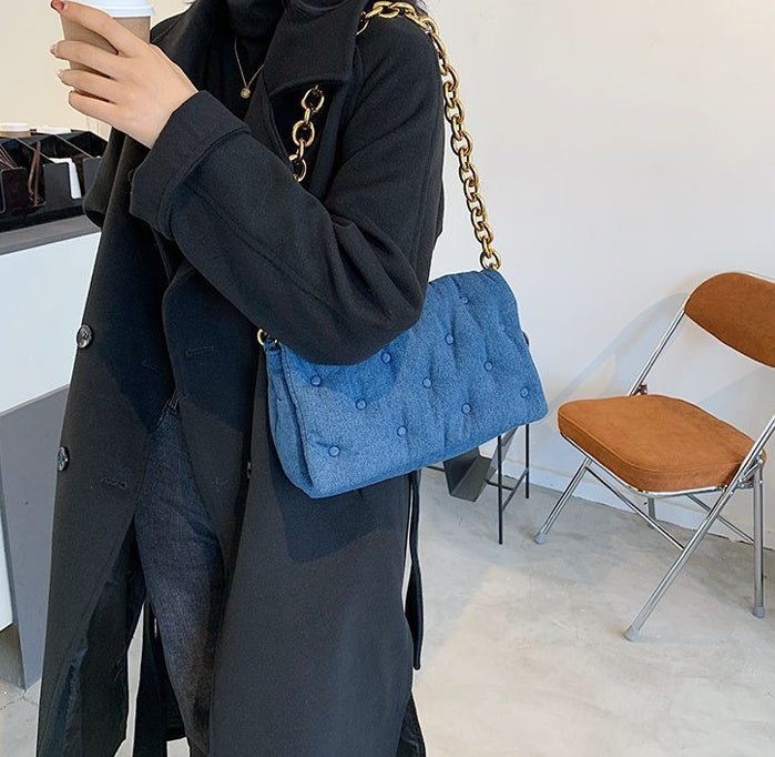 Fashion Simple Single Shoulder Chain Small Square Bag Black