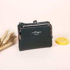 Fashion Simple Two - in - one Niche Certificate Card Holder Dark Green