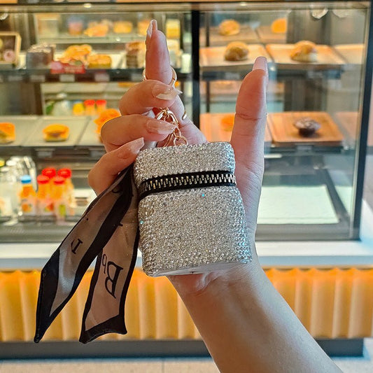 Fashion Trending Key All - match Coin Purse Square Tube White Diamond