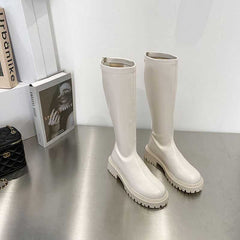 Fashion Warm Thick Soled Martin Boots Women White