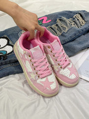 Fashionable All - match Breathable Bliss Knit Flat Sneakers For Women Light Pink