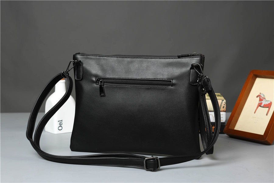 Fashionable rivet clutch Bag Black