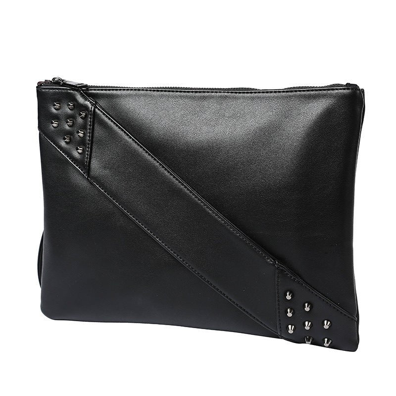 Fashionable rivet clutch Bag Black