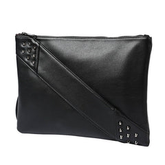 Fashionable rivet clutch Bag Black