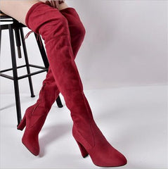 Fashionable Women's Boots – Stylish Footwear for Every Occasion Wine red b
