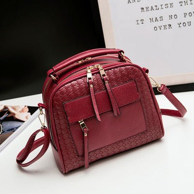 Fashionable Woven Clutch Bag, One - Shoulder Messenger for Women Red