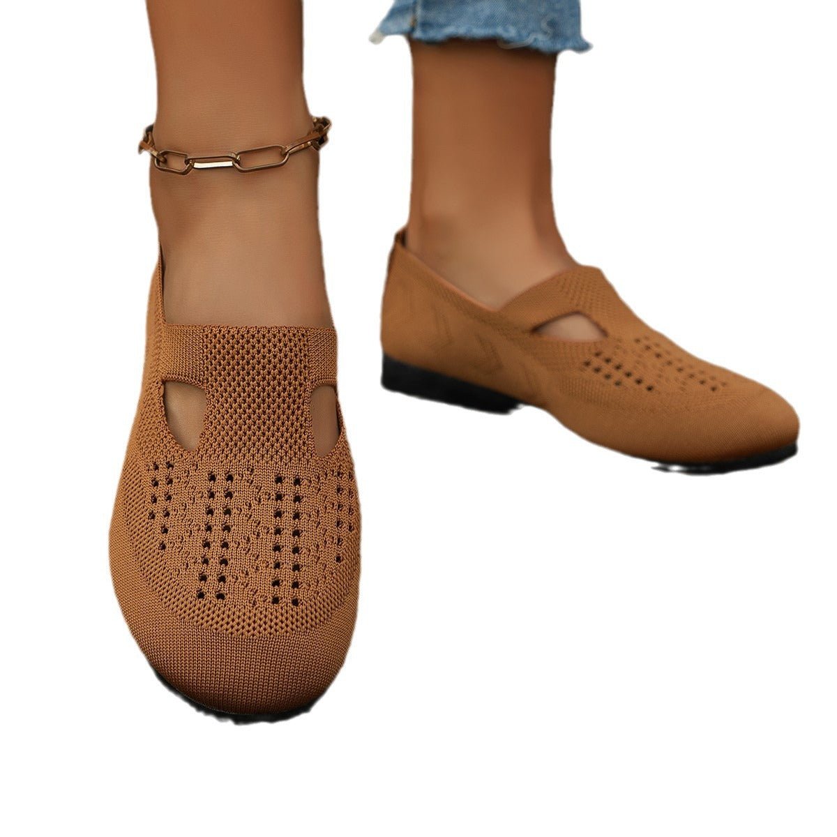 Female Fashion Slip - on Outdoor Casual Shoes Orange