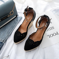 Fisherman's Shoes Baotou Sandals Women's High Heels Black