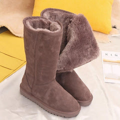 Fleece - lined Thickened Winter Shoes Mud Gray