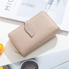 Folding Clutch Bag Large Capacity Purse Coffee