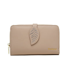 Folding Clutch Bag Large Capacity Purse Apricot