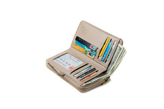 Folding Clutch Bag Large Capacity Purse Apricot