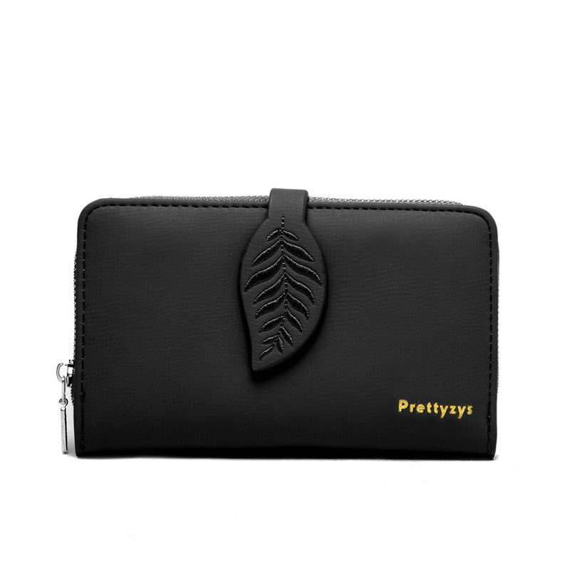 Folding Clutch Bag Large Capacity Purse Black