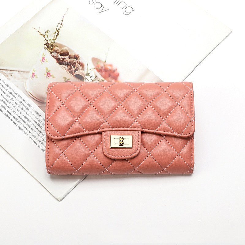 Full Sheepskin Women's Wallet Fashion Orange