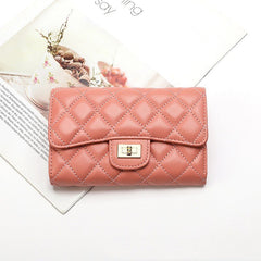Full Sheepskin Women's Wallet Fashion Orange