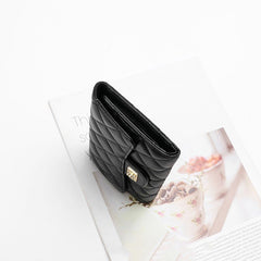 Full Sheepskin Women's Wallet Fashion Pink Color