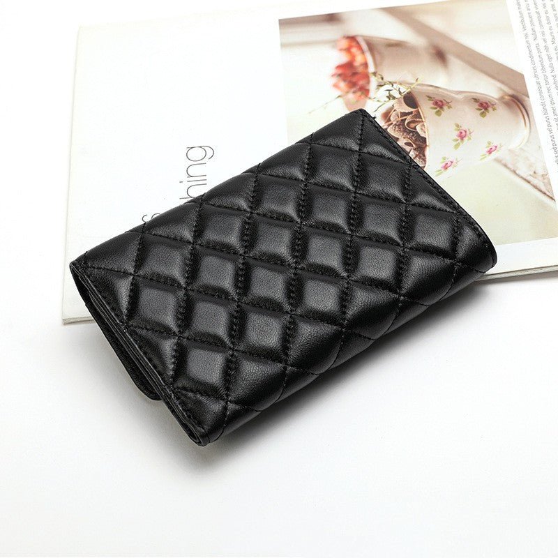 Full Sheepskin Women's Wallet Fashion Pink Color