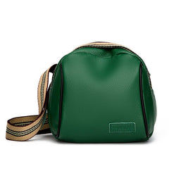 Genuine Cowhide Clutch Saddle Bag for Women Green