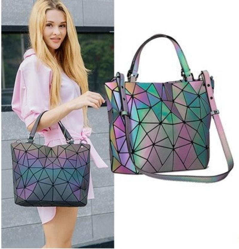 Geometric Luminous Clutch & Handbag default