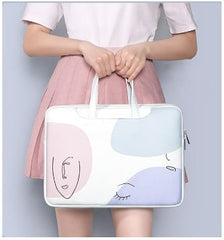 Girl's Cute Clutch Laptop Bag and Notebook Liner Brown