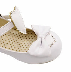 Harajuku Lolita Pumps – Patent Leather High Heels with Bowtie for Cosplay & Evening Wear Pink