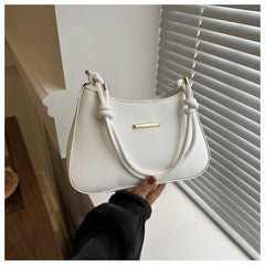 High - End Clutch Square Handbag for Women White