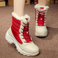 High Waterproof Snow Boots for Women – Stay Warm and Dry Black