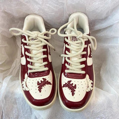 Hip Hop street - wear shoes Platform Butterfly Bat Breathable Sneakers Black