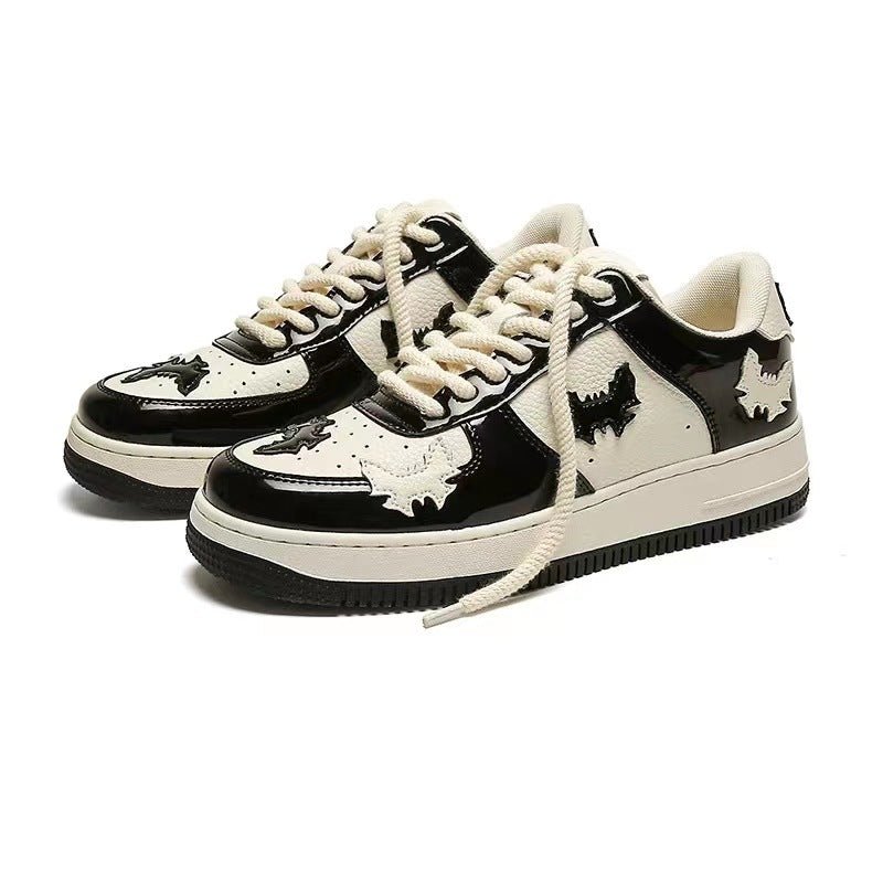 Hip Hop street - wear shoes Platform Butterfly Bat Breathable Sneakers Black