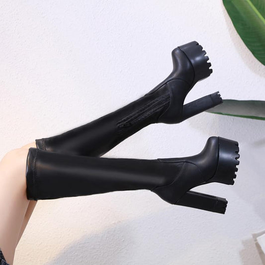 Knee - high boots for women Black