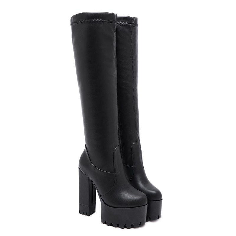 Knee - high boots for women Black