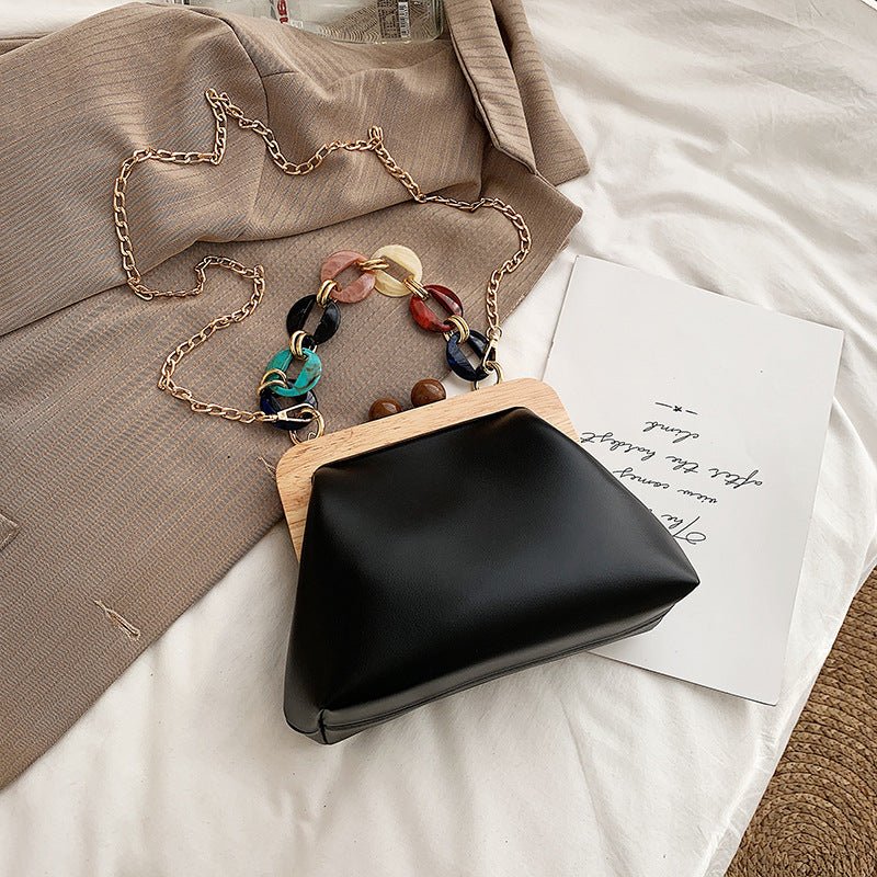 Korean Fashion Casual Clutch Shoulder Messenger Bag Black