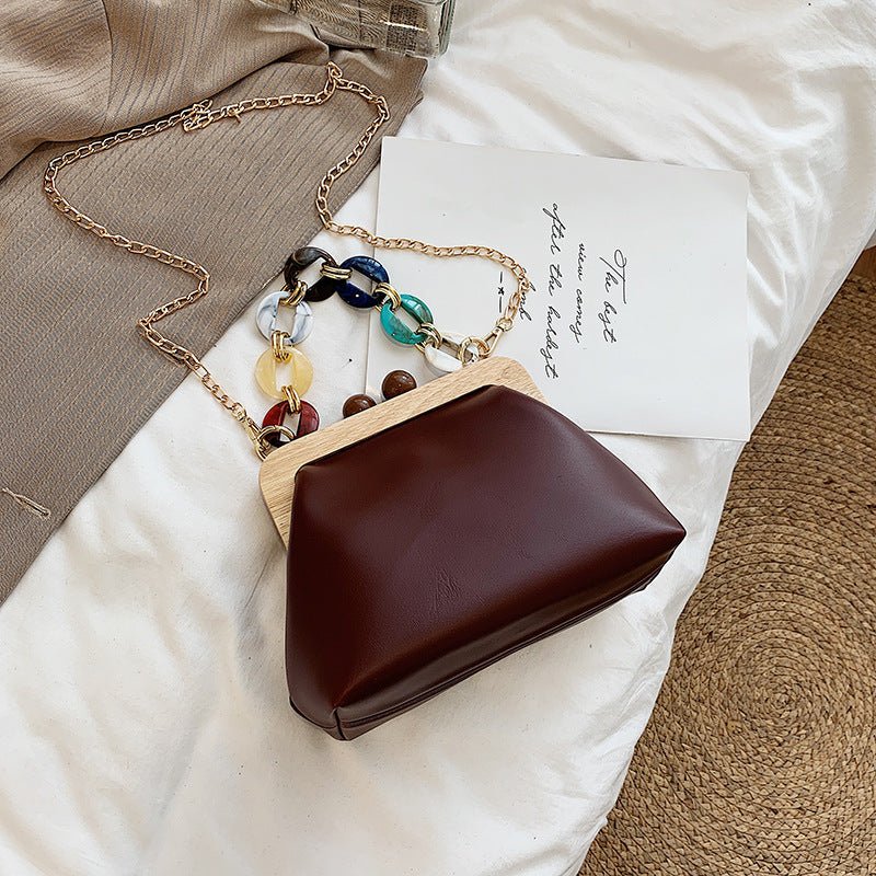 Korean Fashion Casual Clutch Shoulder Messenger Bag Brown