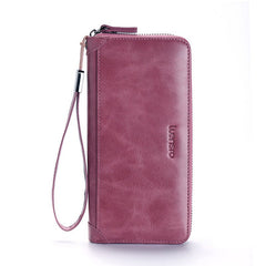Korean Leather Vintage Clutch Bag Purple