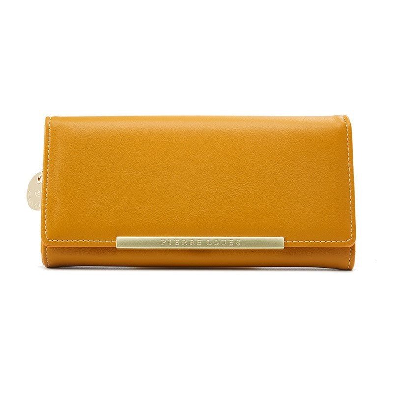 Korean style simple large holding clutch Yellow