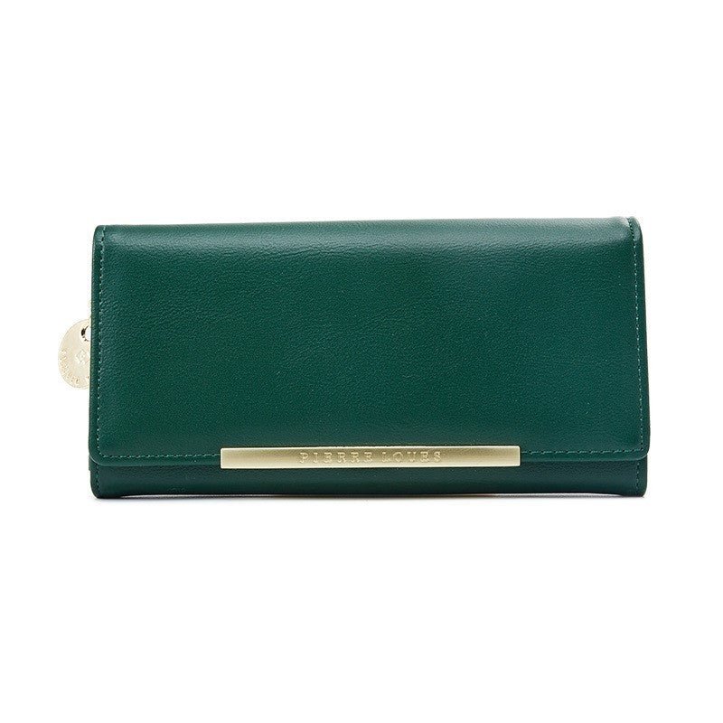 Korean style simple large holding clutch Green