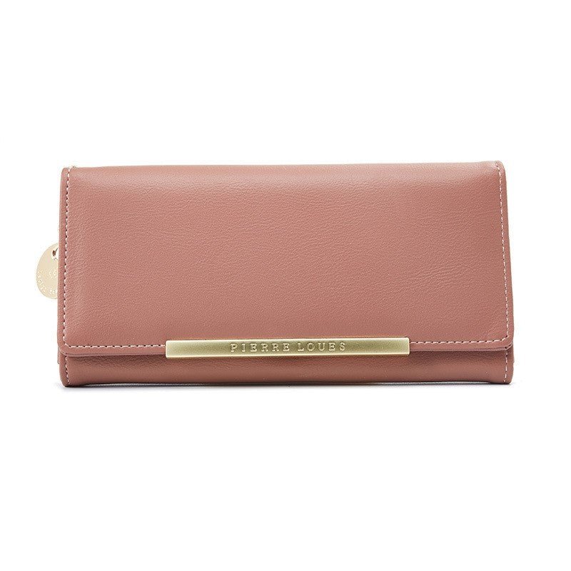 Korean style simple large holding clutch Pink