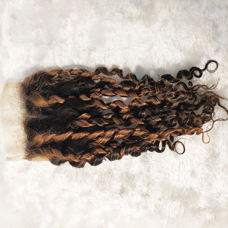 Lace Hair Block Wig with Brazilian Hair Color Palette Piano color