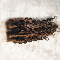 Lace Hair Block Wig with Brazilian Hair Color Palette Piano color